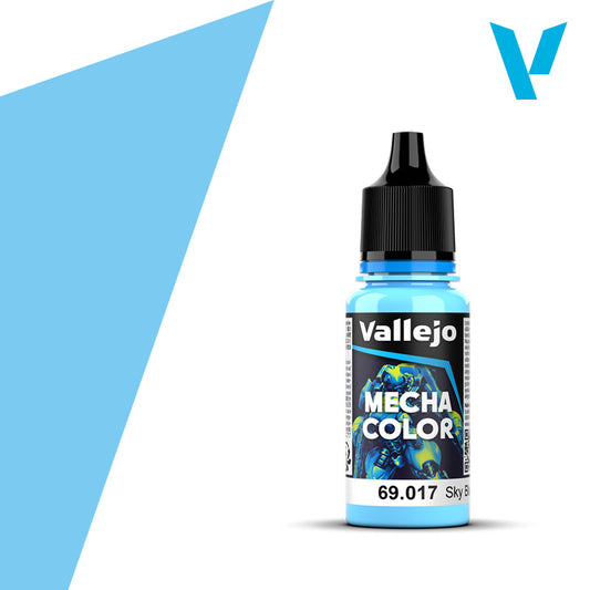 Vallejo 69.017 Mecha Color, Sky Blue Paint, 0.6 fl oz, 18ml.