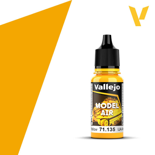 Vallejo 71.135 Model Air, IJA Chrome Yellow Paint, 0.6 fl oz, 18ml.