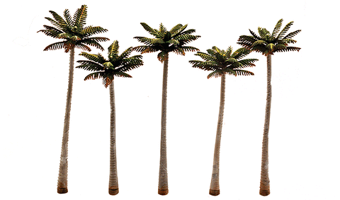 Woodland Scenics TR3598 Palm Trees, 4-3/4" -  5-1/4" (5 trees)