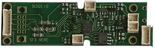 Digitrax DH165Q1 HO Decoder for Sound Bug, 6FX3 Functions, 1 Amp/2 Amp