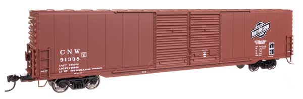 Walthers 910 - 3404 HO, Mainline, 60' Pullman Standard Double Door Auto Parts Boxcar, Chicago North Western, CNW 91338 - House of Trains