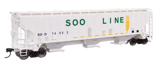 Walthers 910 - 49074 HO, Trinity 4750 Covered Hopper, SOO 74552 - House of Trains