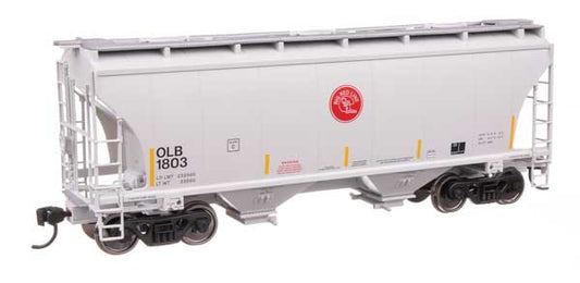 Walthers 910 - 49321 HO, Mainline, 39' Trinity 3281 2 - Bay Covered Hopper, OLB 1803 - House of Trains