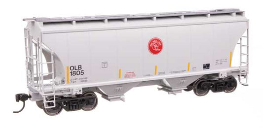 Walthers 910 - 49322 HO, Mainline, 39' Trinity 3281 2 - Bay Covered Hopper, OLB 1805 - House of Trains
