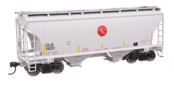 Walthers 910 - 49323 HO, Mainline, 39' Trinity 3281 2 - Bay Covered Hopper, OLB 1820 - House of Trains
