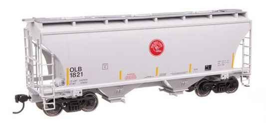 Walthers 910 - 49324 HO, Mainline, 39' Trinity 3281 2 - Bay Covered Hopper, OLB 1821 - House of Trains