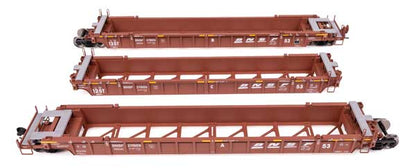 Walthers 910-55817 HO, 53' NSC Articulated 3-Unit Well Car, BNSF 211509 - House of Trains