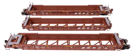 Walthers 910 - 55819 HO, 53' NSC Articulated 3 - Unit Well Car, BNSF 211550 - House of Trains