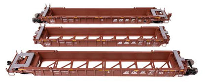 Walthers 910 - 55819 HO, 53' NSC Articulated 3 - Unit Well Car, BNSF 211550 - House of Trains