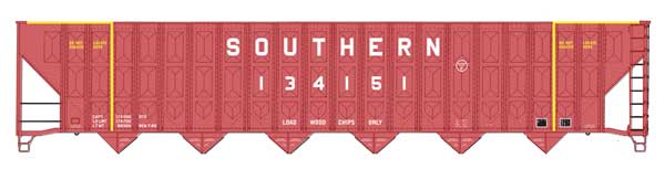 Walthers 910 - 56366 HO, 73' Wood Chip Hopper, SOU 134151 - House of Trains