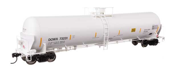 Walthers 920 - 100768 HO, 55' Trinity Modified 30K Tank Car, DOWX 73231 - House of Trains