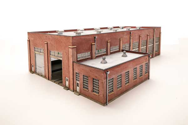 Walthers 933 - 2923 HO Cornerstone, 130' 2 - Stall Diesel Engine House - House of Trains