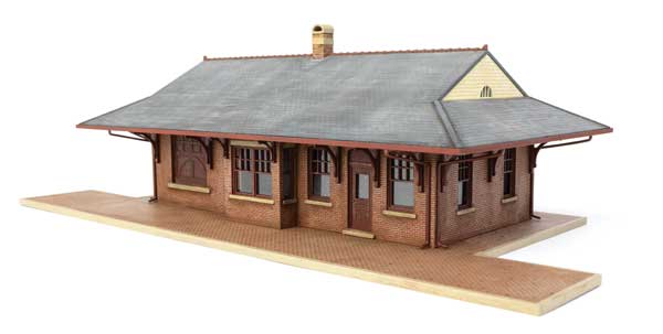 Walthers 933 - 3553 HO, PRR System Brick Combination Station Kit - House of Trains