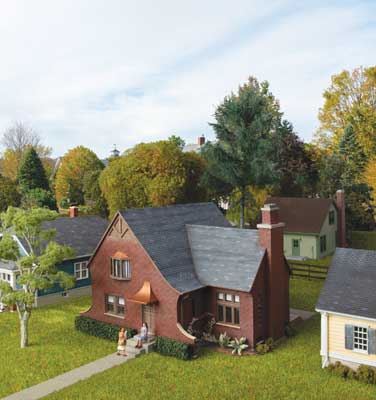 Walthers 933 - 4250 HO Cornerstone, Tudor House, Plastic Model Kit - House of Trains