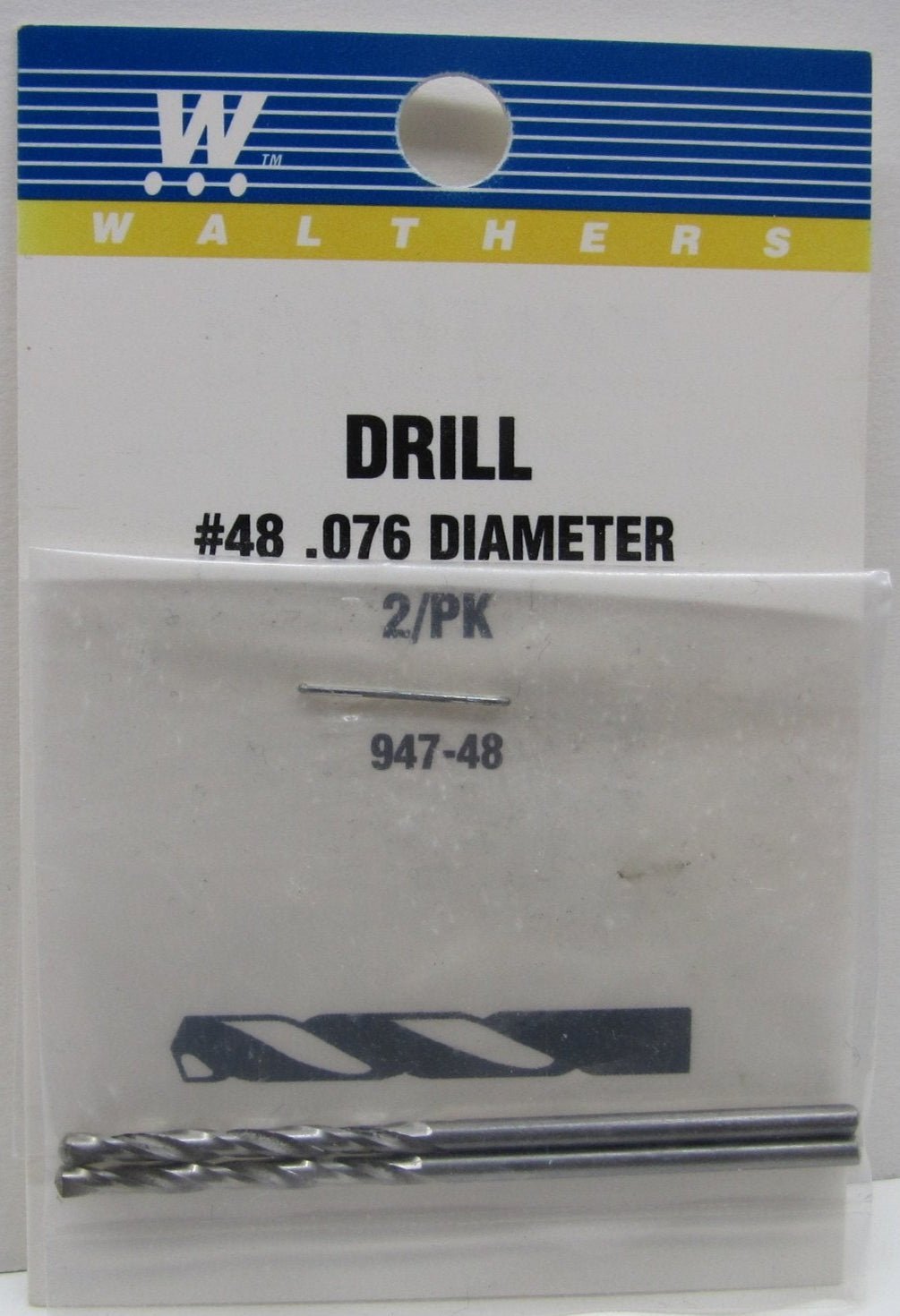 Walthers 947 - 48 Drill .076 Diameter, 2 pack - House of Trains