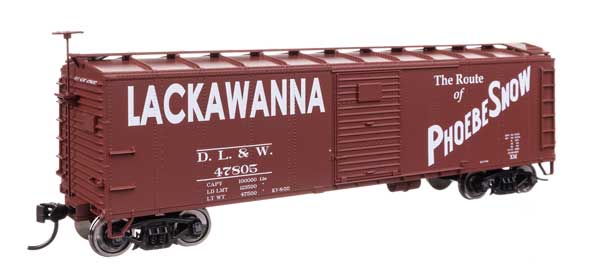 Walthers Mainline 910-41053 HO, 40' Steel Box Car with Murphy Ends, Lackawanna, DLW 47968 - House of Trains