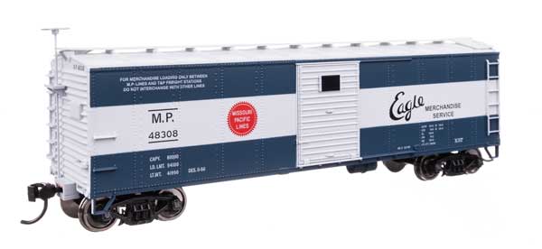 Walthers Mainline 910-41056 HO, 40' Steel Box Car with Murphy Ends, Missouri Pacific, MP 48308 - House of Trains
