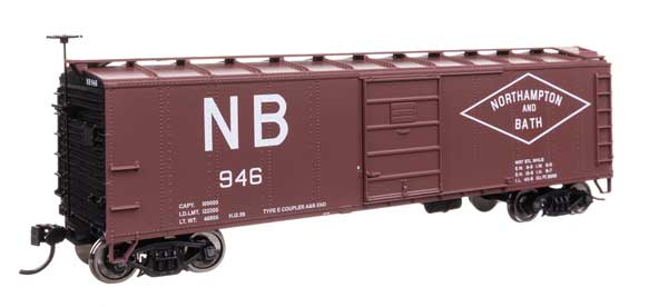 Walthers Mainline 910-41065 HO, 40' Steel Box Car with Murphy Ends, Northampton and Bath, NB 946 - House of Trains