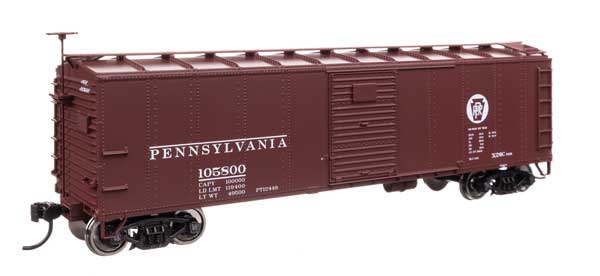 Walthers Mainline 910 - 41066 HO, 40' Steel Box Car with Murphy Ends, Pennsylvania, PRR 105800 - House of Trains