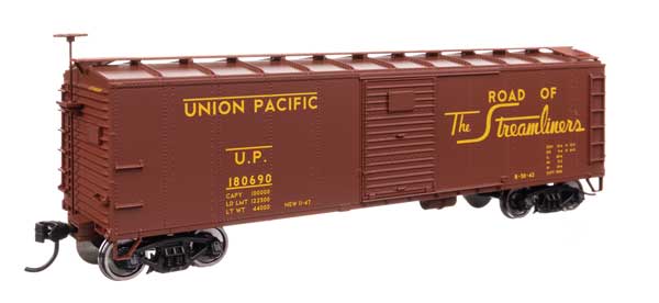 Walthers Mainline 910-41074 HO, 40' Steel Box Car with Murphy Ends, Union Pacific, UP 180690 - House of Trains
