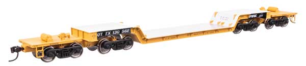 Walthers Mainline 910-50238 HO, 81' 8-Axle Depressed Center Flat Car, TTX, QTTX 130562 - House of Trains