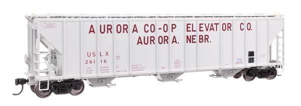 Walthers Proto 920-106178 HO, 55' Evans 4780 Covered Hopper, Aurora CO-OP Elevator Co. USLX 26116, Aurora, Nebraska - House of Trains
