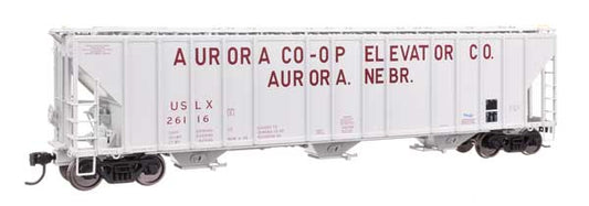 Walthers Proto 920-106178 HO, 55' Evans 4780 Covered Hopper, Aurora CO-OP Elevator Co. USLX 26116, Aurora, Nebraska - House of Trains