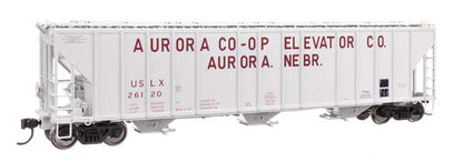 Walthers Proto 920-106179 HO, 55' Evans 4780 Covered Hopper, Aurora CO-OP Elevator Co. USLX 26120, Aurora, Nebraska - House of Trains