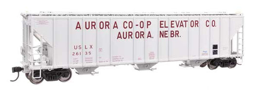 Walthers Proto 920 - 106181 HO, 55' Evans 4780 Covered Hopper, Aurora CO - OP Elevator Co. USLX 26135, Aurora, Nebraska - House of Trains