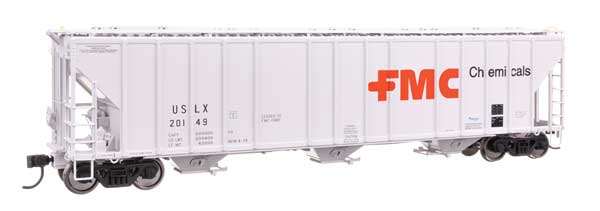 Walthers Proto 920 - 106187 HO, 55' Evans 4780 Covered Hopper, FMC Chemicals, USLX 20149 - House of Trains