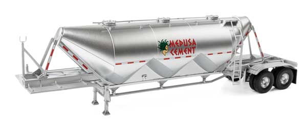 Walthers SceneMaster 949 - 2621 HO, Dry Bulk Semi Trailer, Medusa Cement, Assembled - House of Trains