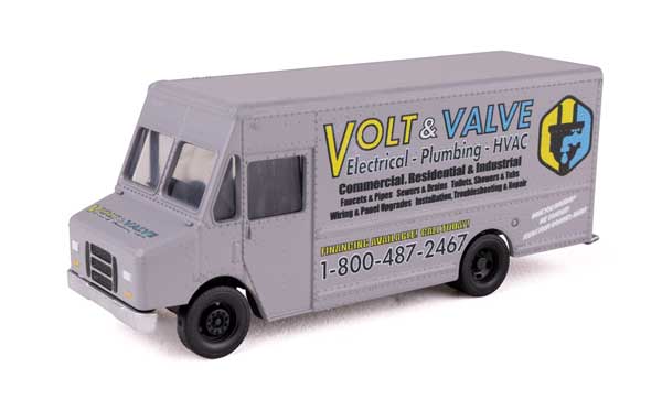 Walthers SceneMaster 949-12118 HO, Morgan Olson Route Star Van, Volt and Valve Electrical, Plumbing, HVAC
