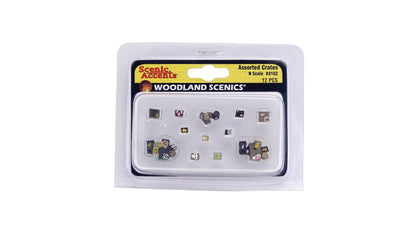 Woodland Scenic Accents 2162 N Assorted Crates, 12 pieces - House of Trains