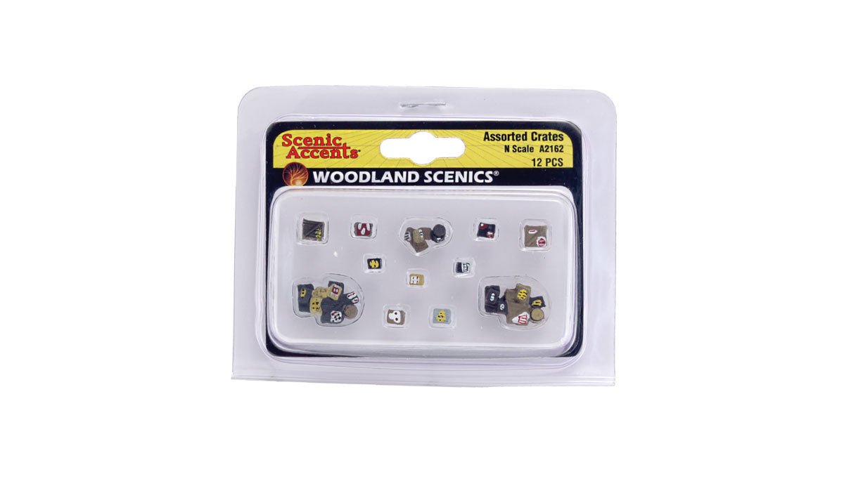 Woodland Scenic Accents 2162 N Assorted Crates, 12 pieces - House of Trains
