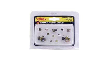 Woodland Scenic Accents 2162 N Assorted Crates, 12 pieces - House of Trains