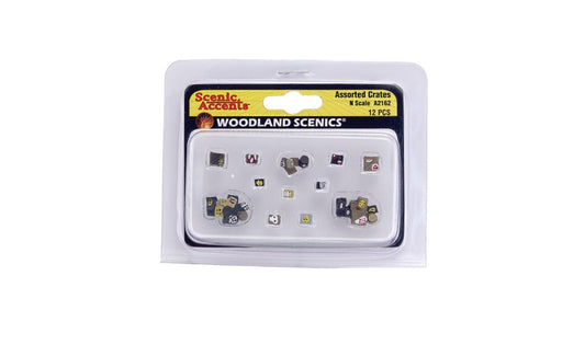 Woodland Scenic Accents 2162 N Assorted Crates, 12 pieces - House of Trains