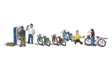 Woodland Scenic Accents 2194 N, Bicycle Buddies, 9 Pieces - House of Trains