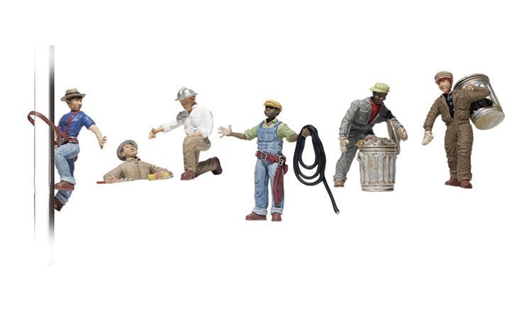 Woodland Scenics 1826 HO, City Workers, (8 Pieces) - House of Trains
