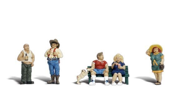 Woodland Scenics 1845 HO, Full Figured Folks, 5 pieces - House of Trains