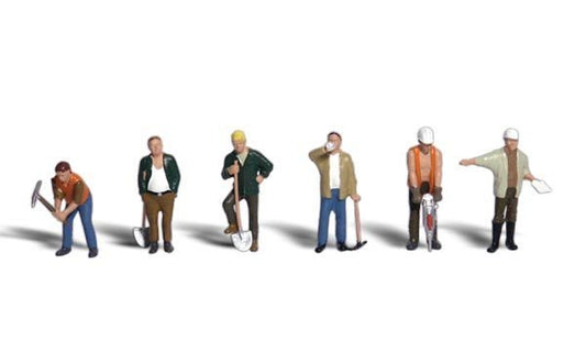 Woodland Scenics 1850 HO, Road Crew, (6 Pieces) - House of Trains