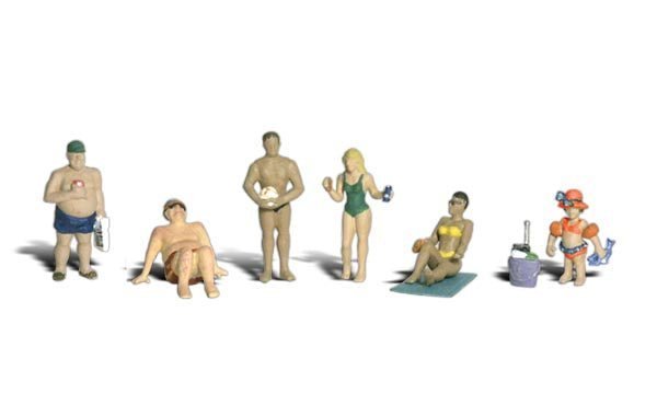 Woodland Scenics 1853 HO, Sun Bathers, (8 Pieces) - House of Trains