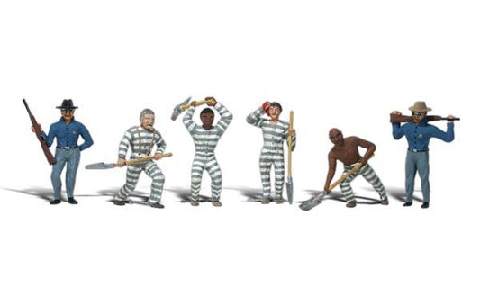 Woodland Scenics 1858 HO, Chain Gang, (6 Pieces) - House of Trains