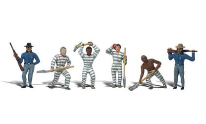 Woodland Scenics 1858 HO, Chain Gang, (6 Pieces) - House of Trains