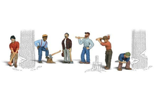 Woodland Scenics 1876 HO Lumberjacks (7 Pieces) - House of Trains