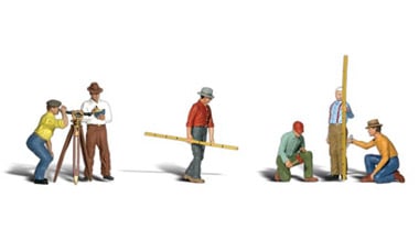 Woodland Scenics 1883 HO, Surveyors and Accessories, 6 Pieces - House of Trains