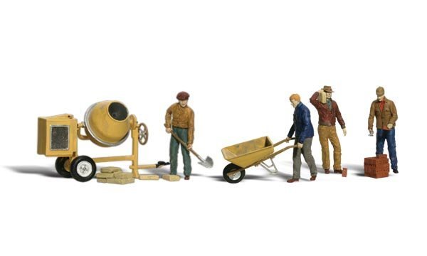 Woodland Scenics 1901 HO, Masonry Workers, (11 Pieces) - House of Trains