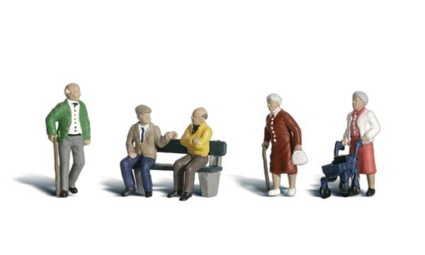 Woodland Scenics 1922 HO Senior Citizens (7 Pieces) - House of Trains