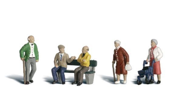 Woodland Scenics 1922 HO Senior Citizens (7 Pieces) - House of Trains