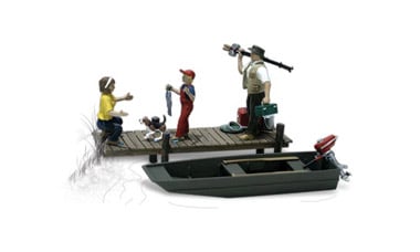 Woodland Scenics 1923 HO, Family Fishing, 5 pieces - House of Trains