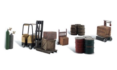Woodland Scenics 1934 HO, Loading Dock Details, 6 Pieces - House of Trains